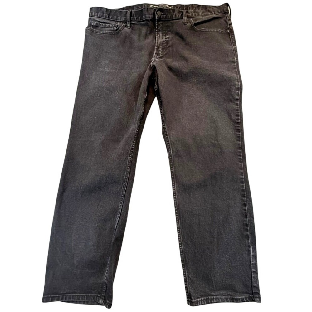 Old Navy Mens Athletic‎ Taper Built-In Flex Jeans Black 42x30 Stretch Denim